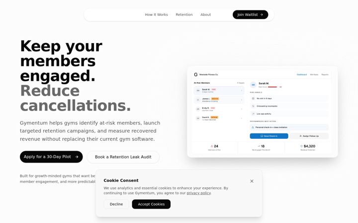 Screenshot of gymentum.com