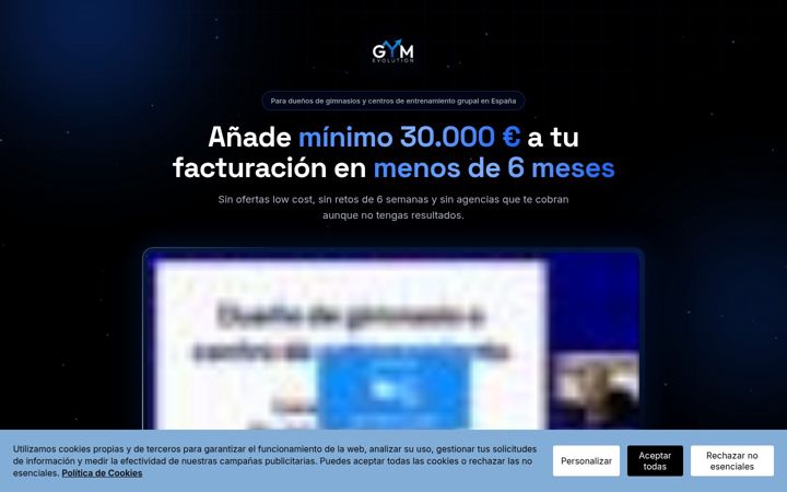 Screenshot of gymevolution.net