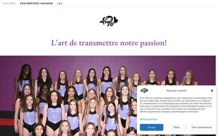 Screenshot of gymfly.ca