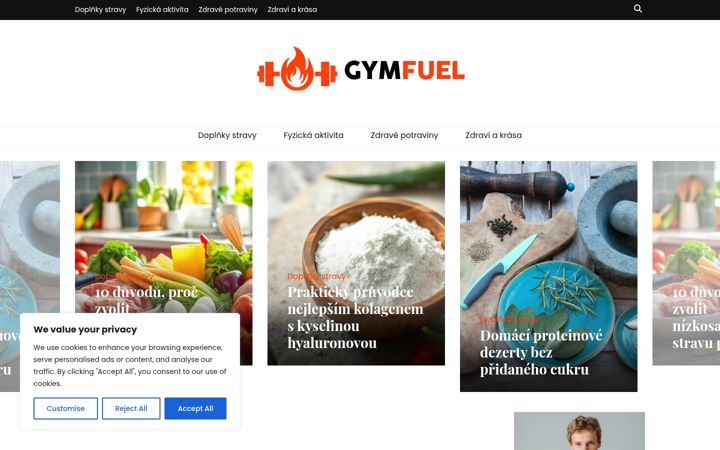Screenshot of gymfuel.cz