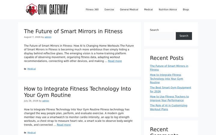 Screenshot of gymgateway.com