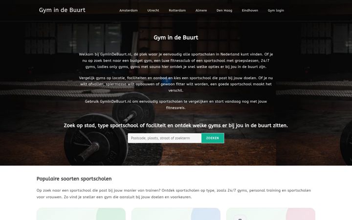 Screenshot of gymindebuurt.nl