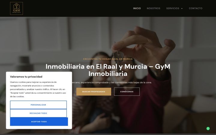 Screenshot of gyminmobiliaria.es