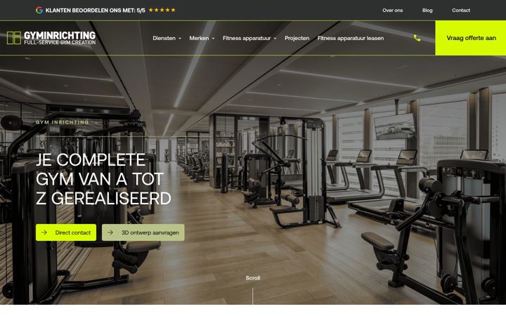 Screenshot of gyminrichting.nl