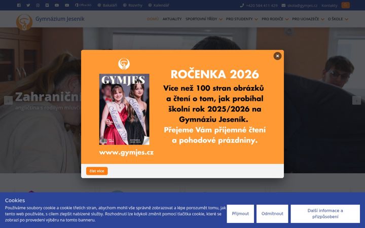 Screenshot of gymjes.cz