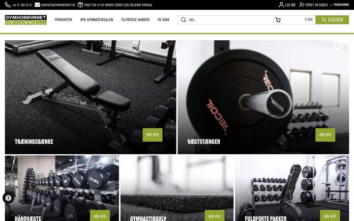 Screenshot of gymkompaniet.dk