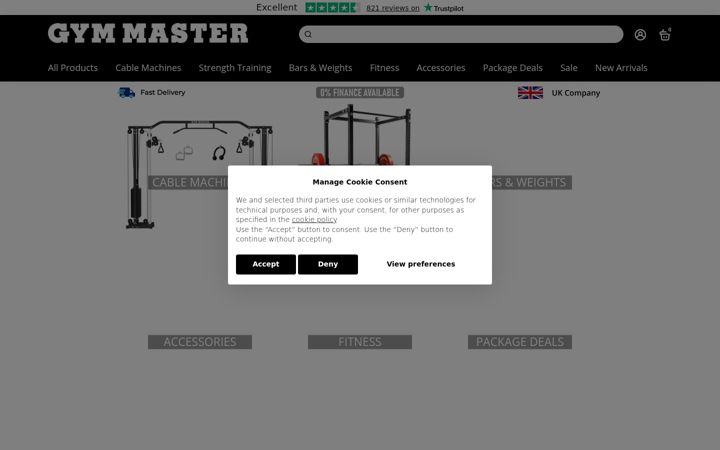 Screenshot of gymmaster.co.uk