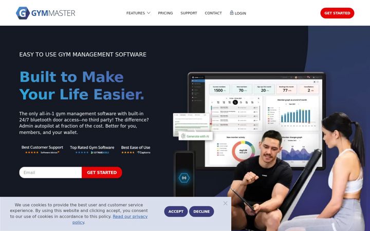 Screenshot of gymmaster.com
