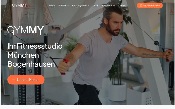 Screenshot of gymmy.de