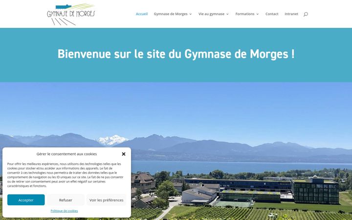 Screenshot of gymnase-morges.ch