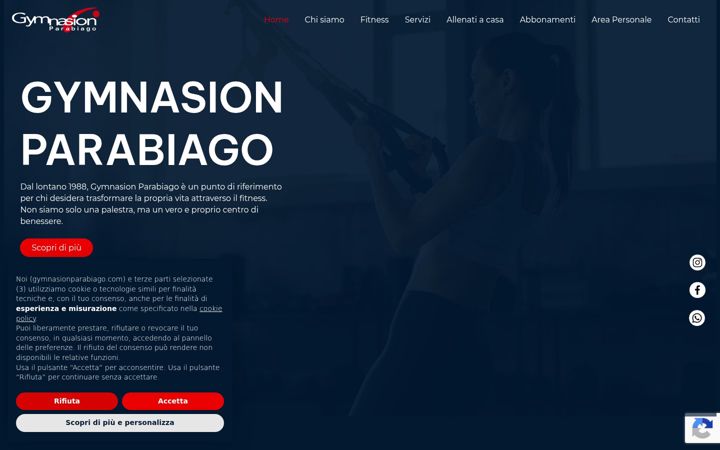 Screenshot of gymnasionparabiago.com