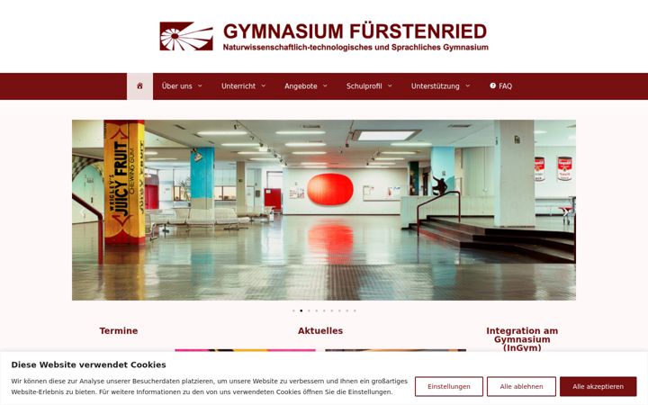 Screenshot of gymnasium-fuerstenried.de