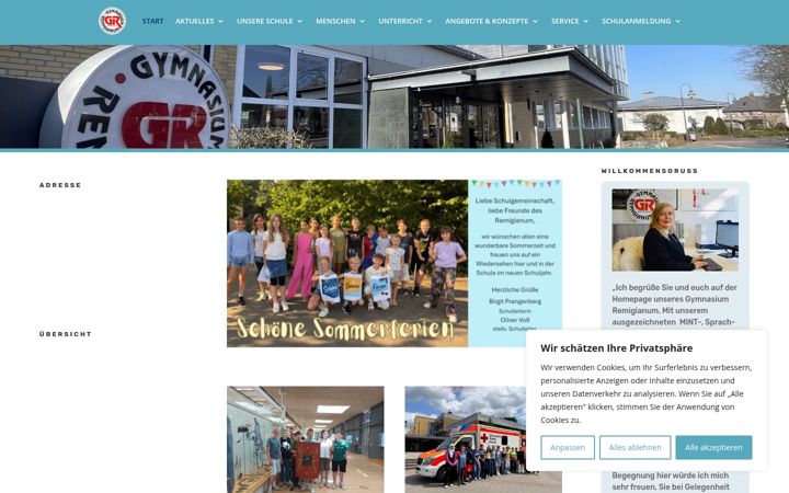Screenshot of gymnasium-remigianum.net