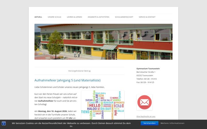 Screenshot of gymnasium-taunusstein.de