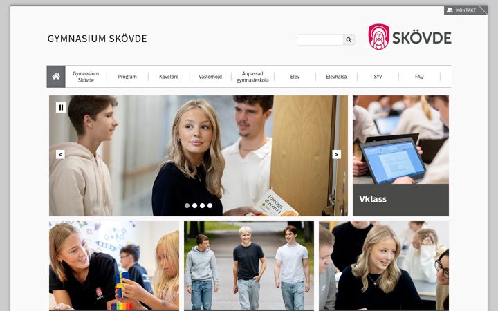 Screenshot of gymnasiumskovde.se