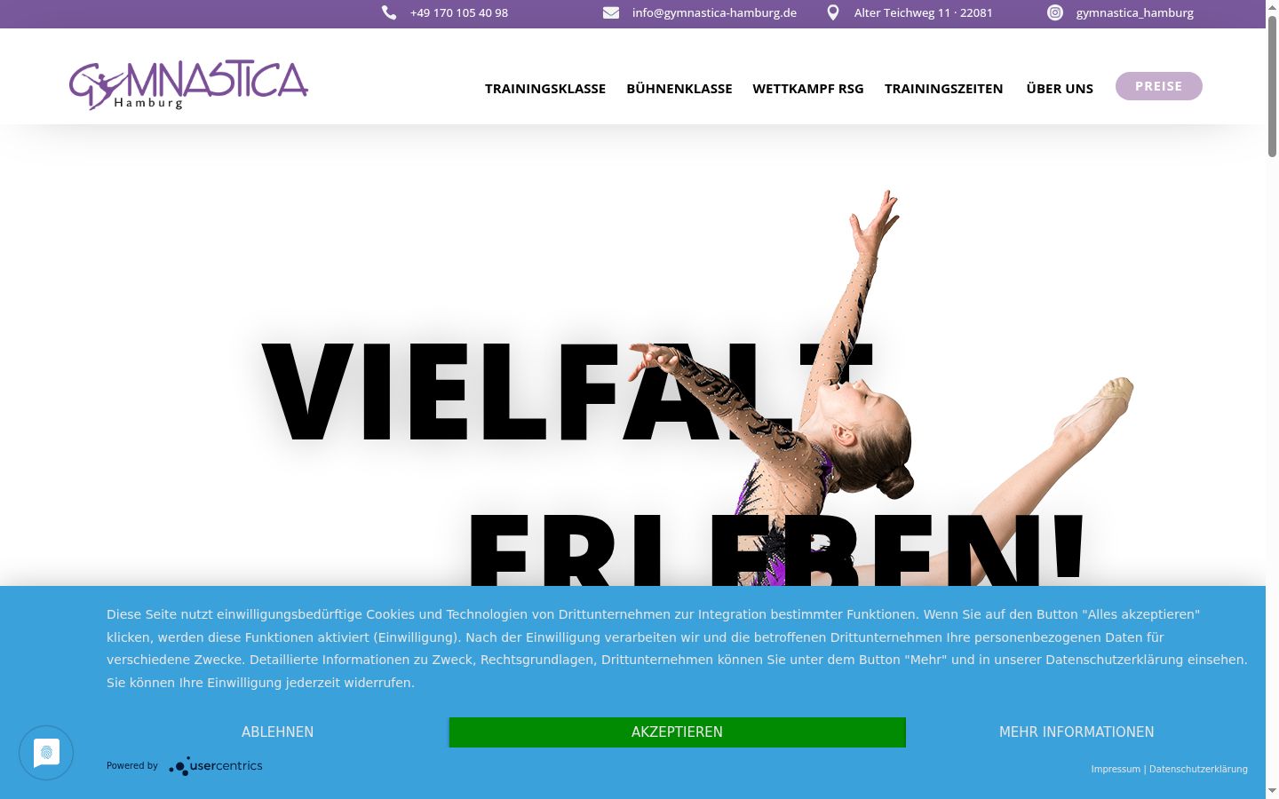 Sutikimo reklamjuostės, rodytos prieš bet kokią sąveiką, ekrano kopija