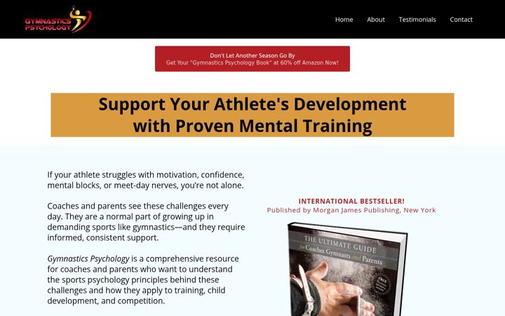Screenshot of gymnasticspsychology.com