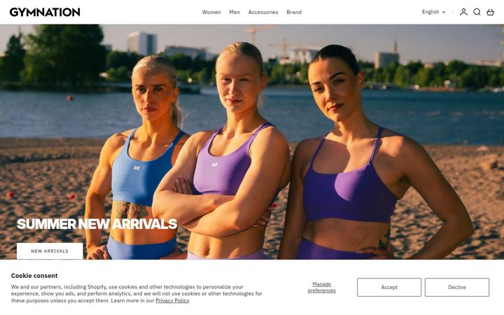 Screenshot of gymnation.fi
