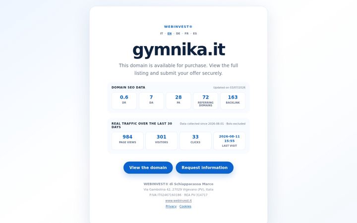 Screenshot of gymnika.it