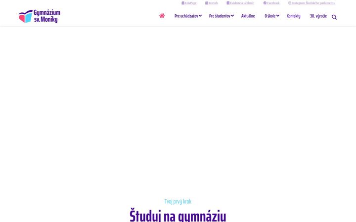 Screenshot of gymonika.sk