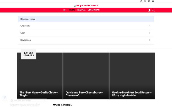 Screenshot of gymonset.com