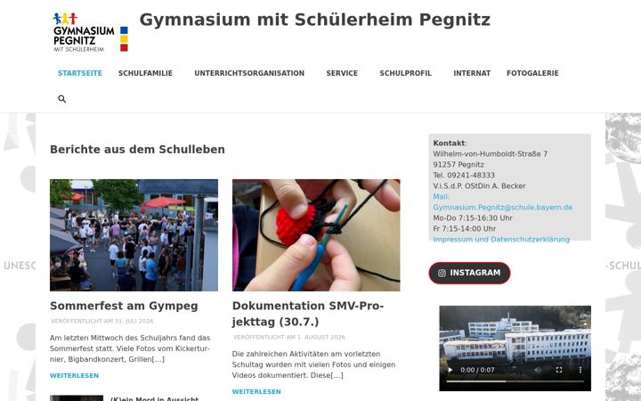 Screenshot of gympeg.de