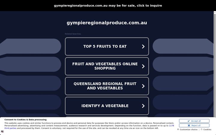 Screenshot of gympieregionalproduce.com.au