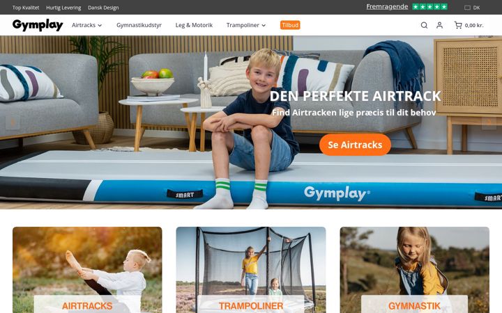 Screenshot of gymplay.dk