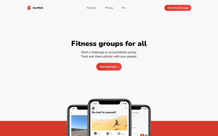Screenshot of gymrats.app