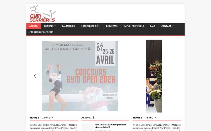 Screenshot of gymserrieres.ch
