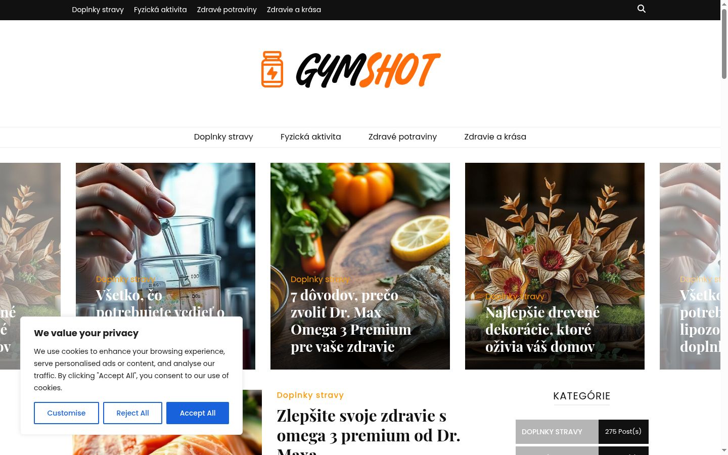 Skærmbillede af samtykkebanneret, som det blev vist før nogen interaktion