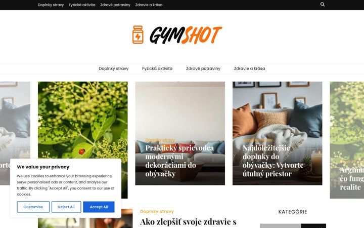 Screenshot of gymshot.sk