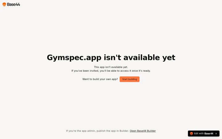 Screenshot of gymspec.app