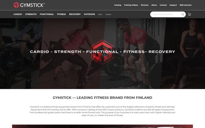 Screenshot of gymstick.com