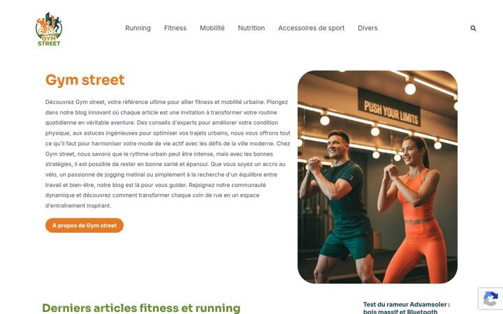 Screenshot of gymstreet.fr