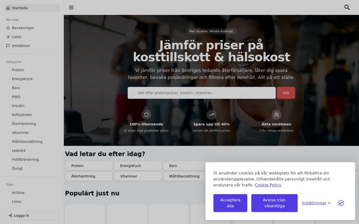 Screenshot of gymtillskott.se