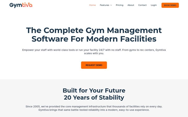 Screenshot of gymtiva.com