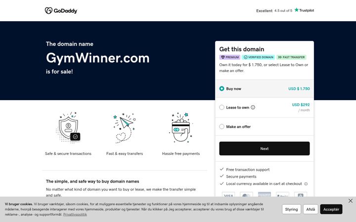 Screenshot of gymwinner.com