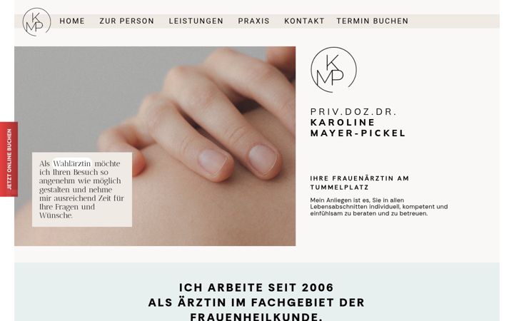 Screenshot of gyn-graz.at