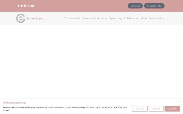 Screenshot of gynae-expert.co.uk