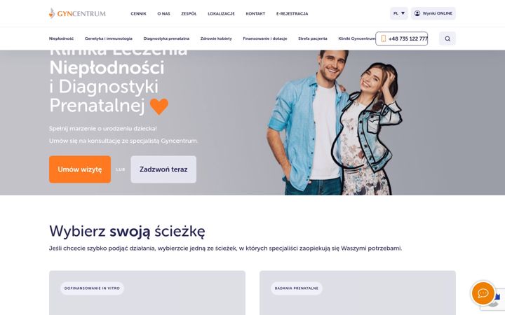 Screenshot of gyncentrum.pl