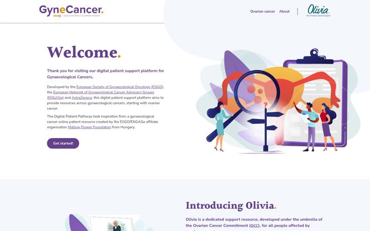 Screenshot of gynecancer.org