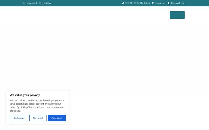 Screenshot of gynecologistinleeds.co.uk