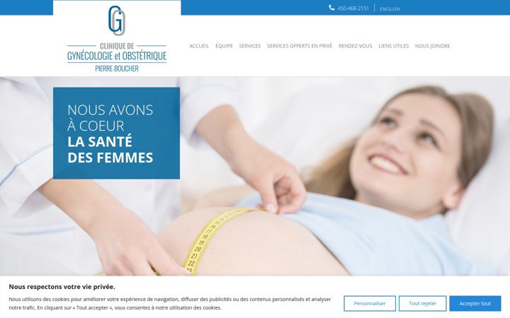 Screenshot of gynecopierreboucher.com