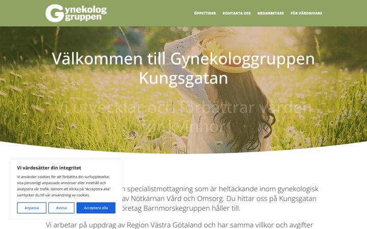 Screenshot of gynekologgruppen.se