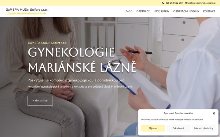 Screenshot of gynekologie-seifert.cz