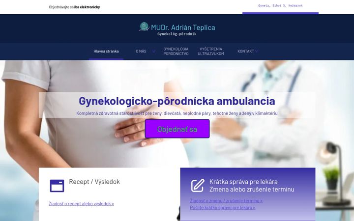 Screenshot of gyneta.sk