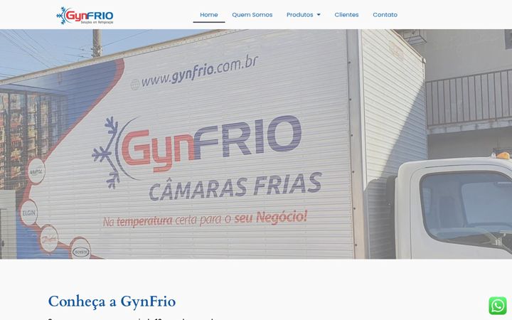 Screenshot of gynfrio.com.br