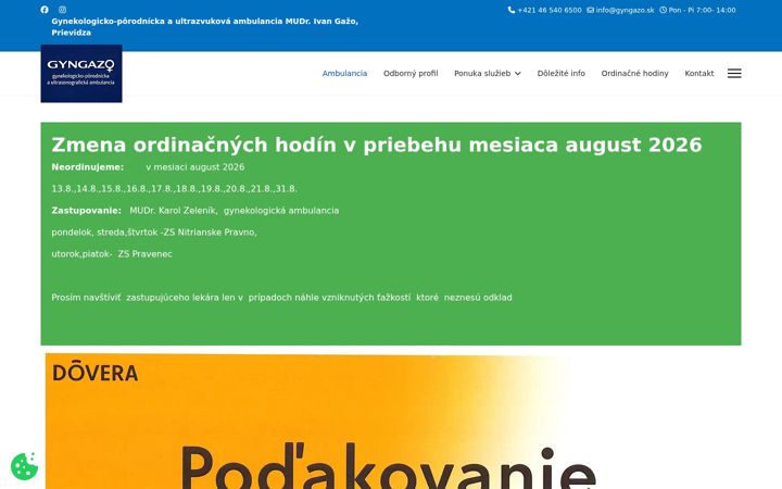 Screenshot of gyngazo.sk