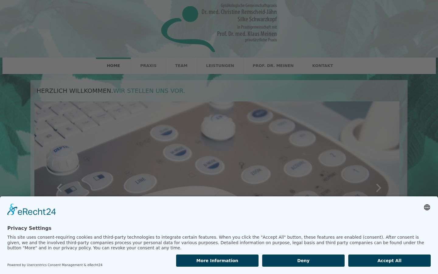 Screenshot des Einwilligungsbanners vor jeglicher Interaktion